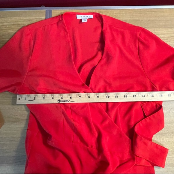 Topshop Bold Red Mini Dress - Picture 4 of 7